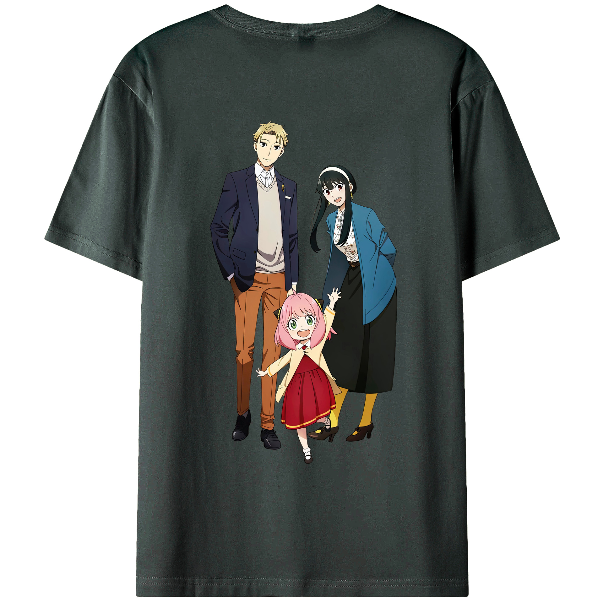 （画像用） SPY×FAMILY间谍家家酒 綿100％ メンズ半袖Tシャツ（バックプリント） 通気性
